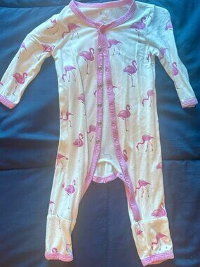 Kyte Flamingos convertible pjs 3/6